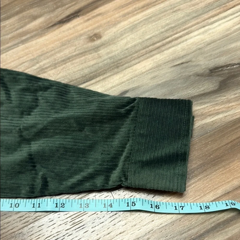 Appleseeds Jacket Womans M Petites Green Corduroy Casual Shacket Button Up NWT - Picture 9 of 10